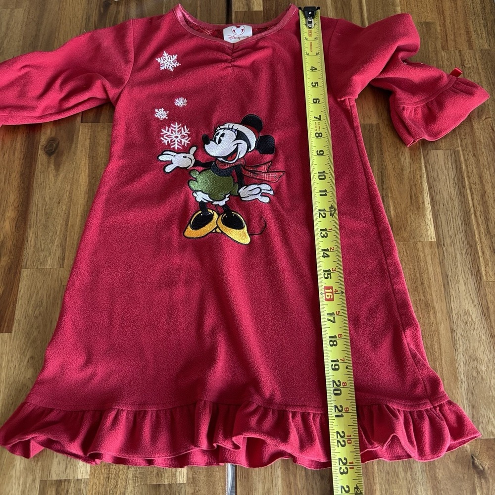 Vintage Disney Store Nightgown Pajama Dress Minnie‎ Mouse Christmas GIRL XS Y2K - Picture 3 of 13